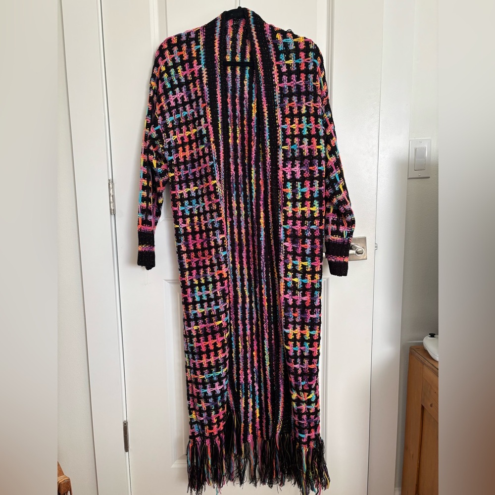 Long Funky Colorful Knit Sweater